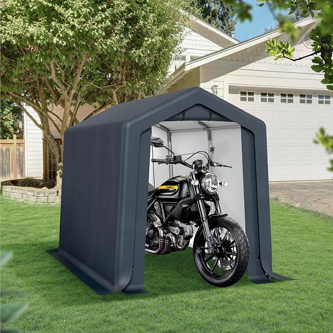 Sophia & William Outdoor Storage Shed Carport 6x10 ft Heavy Duty, Portable - Image 2