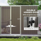 Outsunny 11' x 6' Outdoor Storage Shed, Galvanized Metal Utility Garden Tool - Image 4