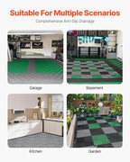 VEVOR Interlocking Drainage Mat, 12” x 12” Modular Interlocking Cushion - Image 6