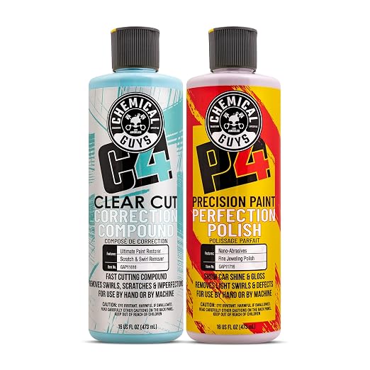 Chemical Guys C4 & P4 Clear Cut Correction Compound and Precision Paint by ChemicalGuys