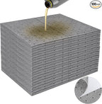 100PC Oil Absorbent Pads | 13"x10" Meltblown Polypropylene Mats, Hand-Tear Lines by Tottist