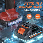 Cordless Car Buffer Polisher w/ 2x2000mAh 21V Batteries, 6 Inch Car buffer - Image 2