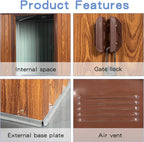 6x6 FT Outdoor Storage Shed, Metal Garden Shed - Image 3