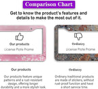 License Plate Frames for Girl Pink License Plate Cover for Women for Men Pink - Image 6