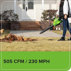 Greenworks 40V Cordless Brushless Leaf Blower/Vacuum - Image 6