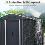 4x8 FT Outdoor Storage Shed, Metal Garden Shed - Image 6