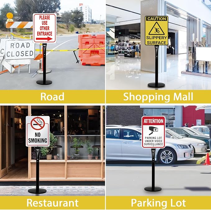 Parking Sign Stand with Base - Image 9