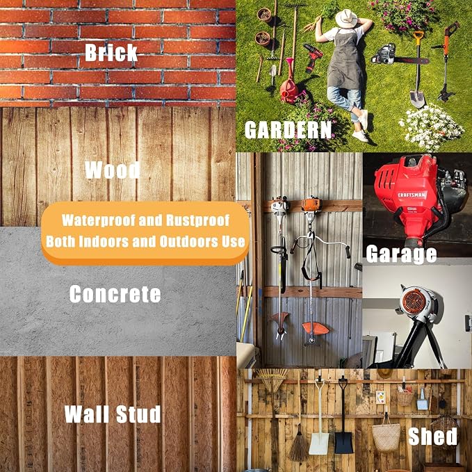 JuforminWeedeater Hanger, String Trimmer Hanger, Weed Eater Rack, Garage Wall - Image 6