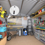 8X6 FT Outdoor Storage Shed, Metal Garden Shed - Image 6