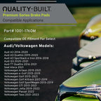 Premium Semi-Metallic Front Brake Pads Compatible - Image 3
