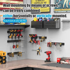 CCCEI 3 Modular Pegboard Strip Storage, Metal Peg Slat Wall Mount - Image 6