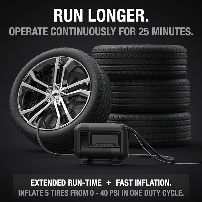 NOCO AIR10: UltraFast 10A Tire Inflator - 12V Portable Air Compressor Pump - Image 4