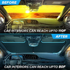 2 Piece Car Windshield Sun Shade Foldable | Durable Polyester Windshield - Image 6