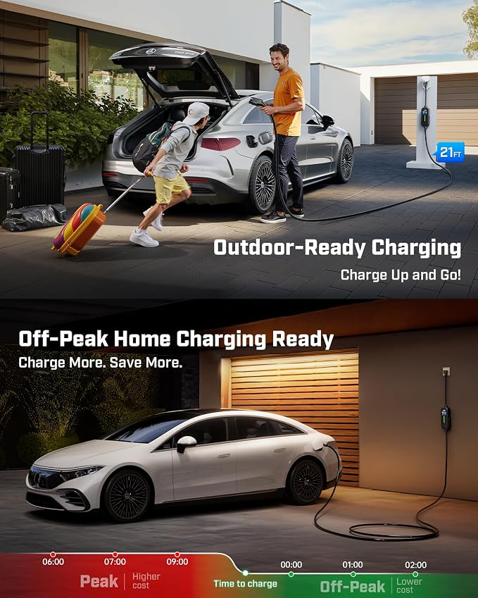 2025 Upgraded Level 1&2 Portable EV Charger, 16Amp Adjustable Current & Timer - Image 5