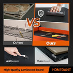 HOMEDANT House 5-Tier Orange-Black 48.1" W x 16.5" D x 71.3" H Laminated Metal - Image 4
