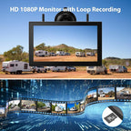 3 Magnetic Solar Wireless Backup Camera HD1080P Loop Recording 10.1 Inch - Image 3