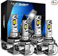 NOVSIGHT H11 9005 LED Fog Light Bulbs, 100000 Lumens, 6500K Cool White Light by NOVSIGHT