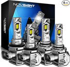 NOVSIGHT H11 9005 LED Fog Light Bulbs, 100000 Lumens, 6500K Cool White Light by NOVSIGHT
