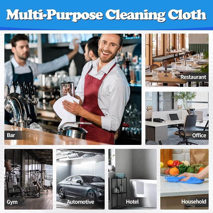 FIXSMITH Shop Towels, Microfiber Cleaning Cloth Bulk, 200 Pack Microfiber Towels - Image 7