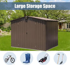 Domi Outdoor Storage Shed 8.2' x 6.2', Metal Steel Utility Tool Shed Storage - Image 9