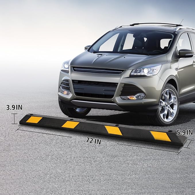 Heavy Duty Rubber Parking Curb - 55000 Lb Capacity - Image 2