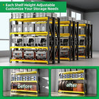3000LBS Heavy Duty Storage Shelves, 4-Tier Adjustable Garage Organization - Image 4