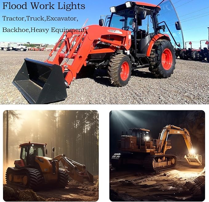 4.3" 12V LED Flood Lights 46W, 24 Volt Work Lights - Image 2
