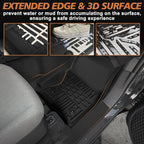 TripleAliners Floor Mats & Trunk Mat & Rear Seatback Cover All Weather TPE - Image 8