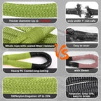 Kinetic Recovery Tow Rope 1-1/8" x20ft Offroad Snatch Strap 48000lbs Heavy Duty - Image 3