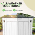 GOOBED 4.5x4ft Outdoor Horizontal Resin Storage Shed, 47 cuft Large Waterproof - Image 5