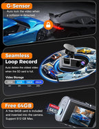 3 Channel WiFi Dash Cam Front and Rear Inside - Image 4