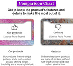 License Plate Frame Multicolor License Plate Holder Shining Rainbow Gradient - Image 6