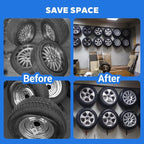 4-Pack Tire Rack Wall Mount, Heavy Duty Hooks - Image 7