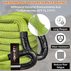 Kinetic Recovery Tow Rope 1-1/8" x20ft Offroad Snatch Strap 48000lbs Heavy Duty - Image 4