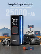 Tire Inflator Portable Air Compressor, 3X Faster 25000mAh 160 PSI Air Pump - Image 4