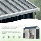 8X6FT Outdoor Steel Storage Shed - Image 8