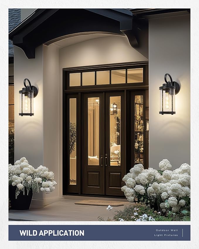 kudos Porch Lights Outdoor, 15.8 inch Large Cylinder Wall Light, E26 Sockets - Image 5