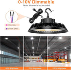 3Pack LED High Bay Lights, Super Bright 200W UFO High Bay LED Shop Lights - Image 9