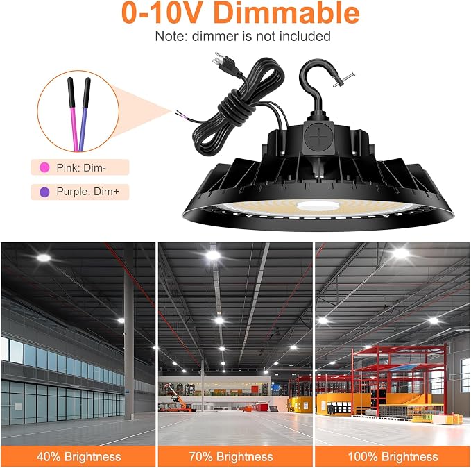 3Pack LED High Bay Lights, 200W UFO High Bay LED Shop Lights, 30000LM - Image 8