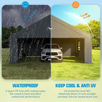 20x20 Carport, Heavy Duty Carport Canopy Garage - Image 6