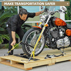 2 Pack E-Track Wheel Chock & Strap Kit|E Track Motorcycle Wheel Chock - Image 6