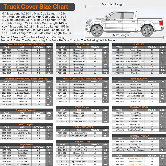 Kayme 7 Layers Truck Cover Waterproof All Weather, Universal Fit Chevy C10 S10 - Image 6