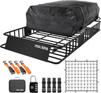 Mockins 64"x39"x6" Extendable Heavy Duty Roof Rack Basket w/ 16 CuFt Waterproof by Mockins