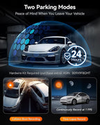 WOLFBOX i07 3 Channel Dash Cam Built-in WiFi GPS, 4K Dash Camera Front and - Image 5