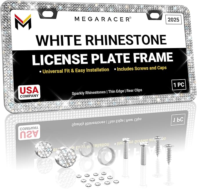 Sparkly Bling License Plate Frame by MegaRacer