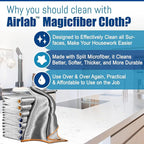 Streak Free Miracle Cleaning Cloth Easy Clean Pack of 8-12" x 16" Microfiber - Image 2