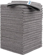 HOMEXCEL Grey Microfiber Cleaning Cloth, 24 Pack Cleaning Towels by HOMEXCEL