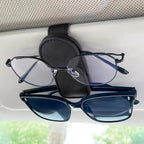 KIWEN Sunglasses Holder for Car Visor, Magnetic Leather Sunglass Eyeglass - Image 8