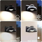 Black Exterior Light Fixtures, 2 Pack Dusk to Dawn LED Outdoor Wall Lights - Image 2