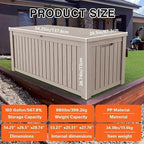 180 Gallon Resin Deck Box, Waterproof Outdoor Storage Bin - Image 9